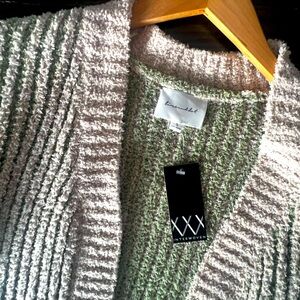 NWT REVOLVE ANTHROPOLOGIE Kimberly Cardigan tan olive green Sweater LINE & DOT